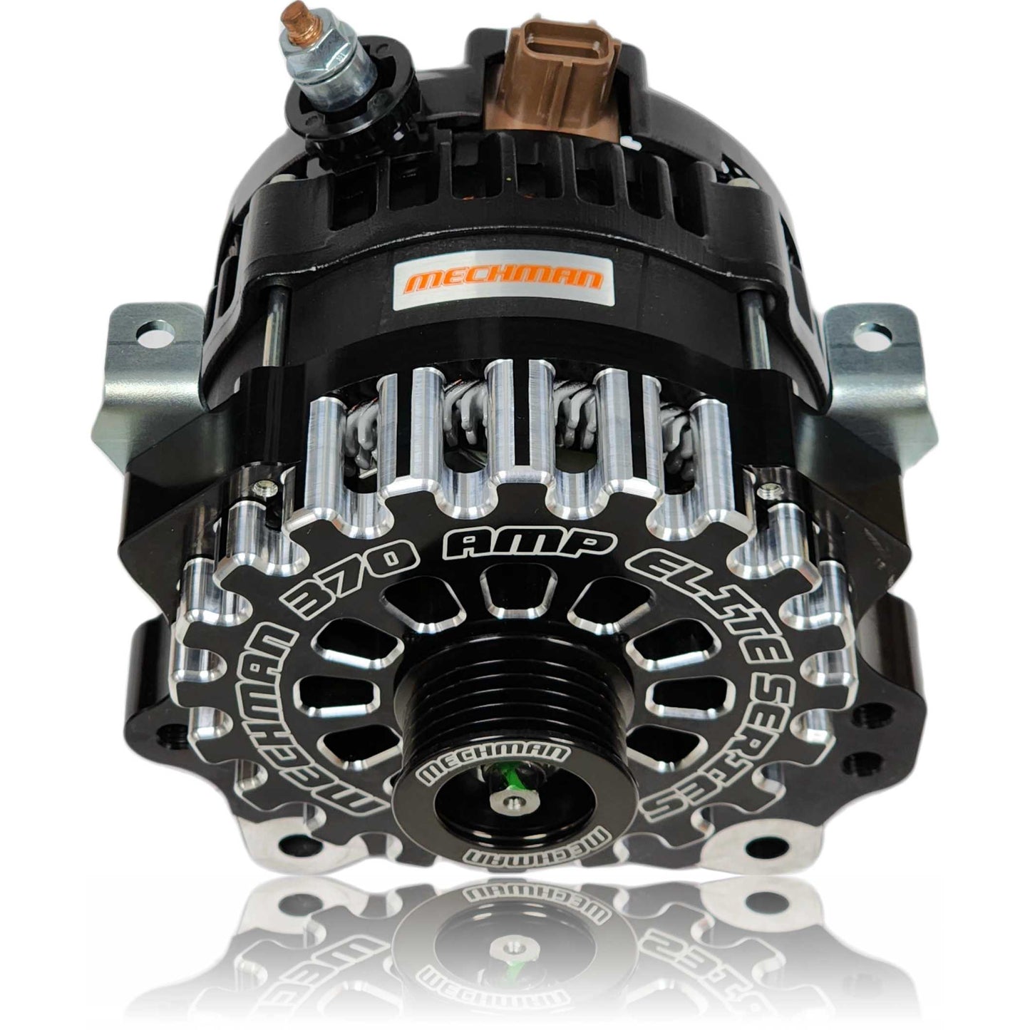 370-amp V-mount alternator for SOHC Ford Modular Engines | B8252370B | in 1999 - 2004 (excludes SVT/Bullitt) | Brand Mechman