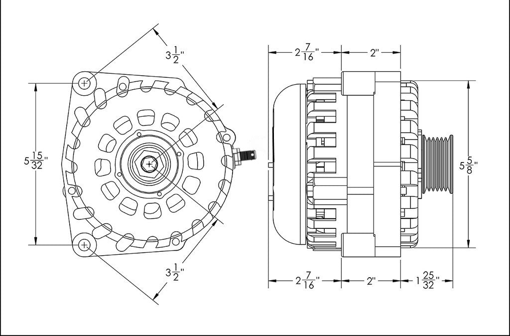 High output 400 Amp Green Billet Alternator for 14-18 GM Silverado Sierra Suburban Tahoe Escalade