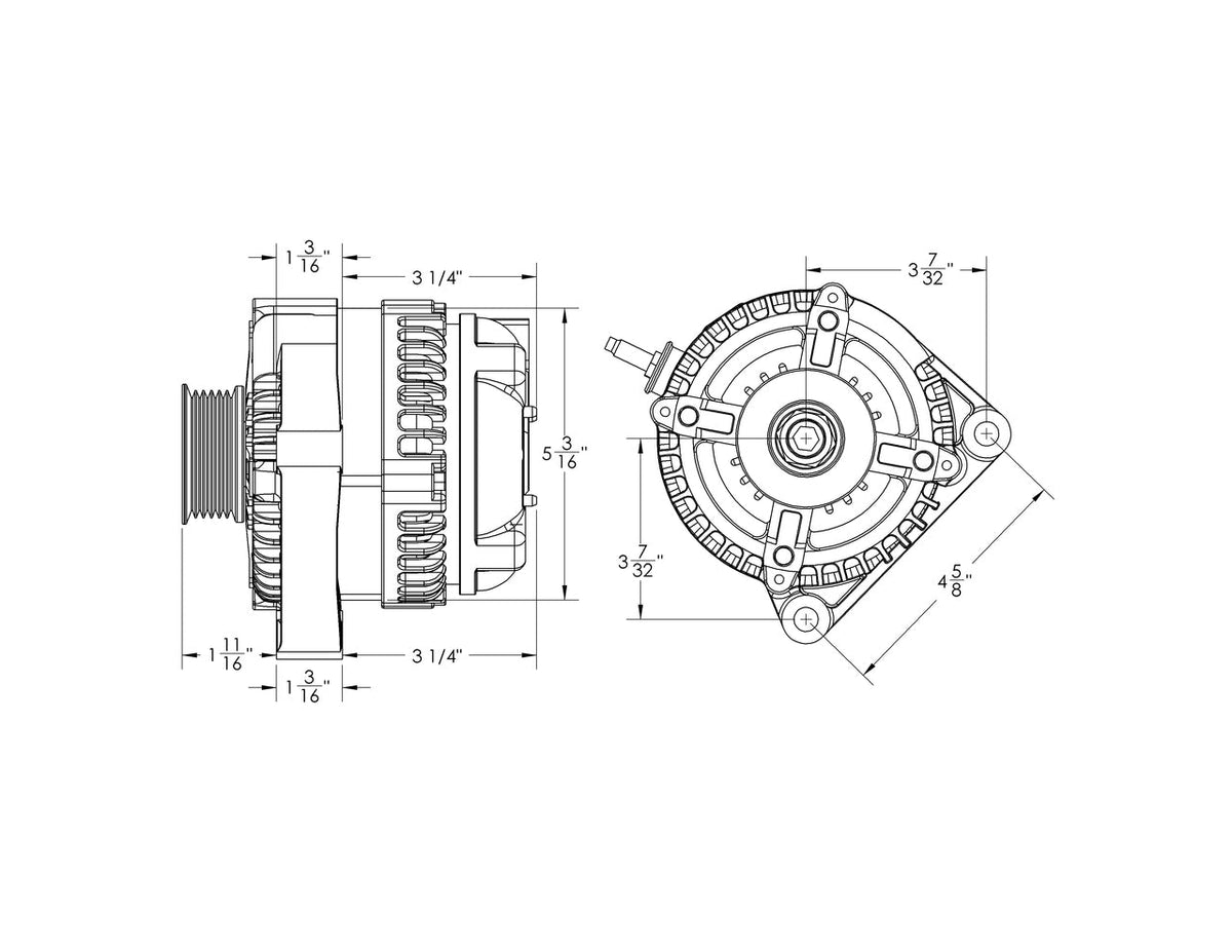 S Series 170 amp Compact universal alternator