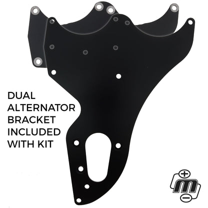 Dual Bracket Black 05-13 GM Trucks w/4.8L, 5.3L, 6.0L & 6.2L (Includes 1 x B8302370B & 1 x B8206400B)