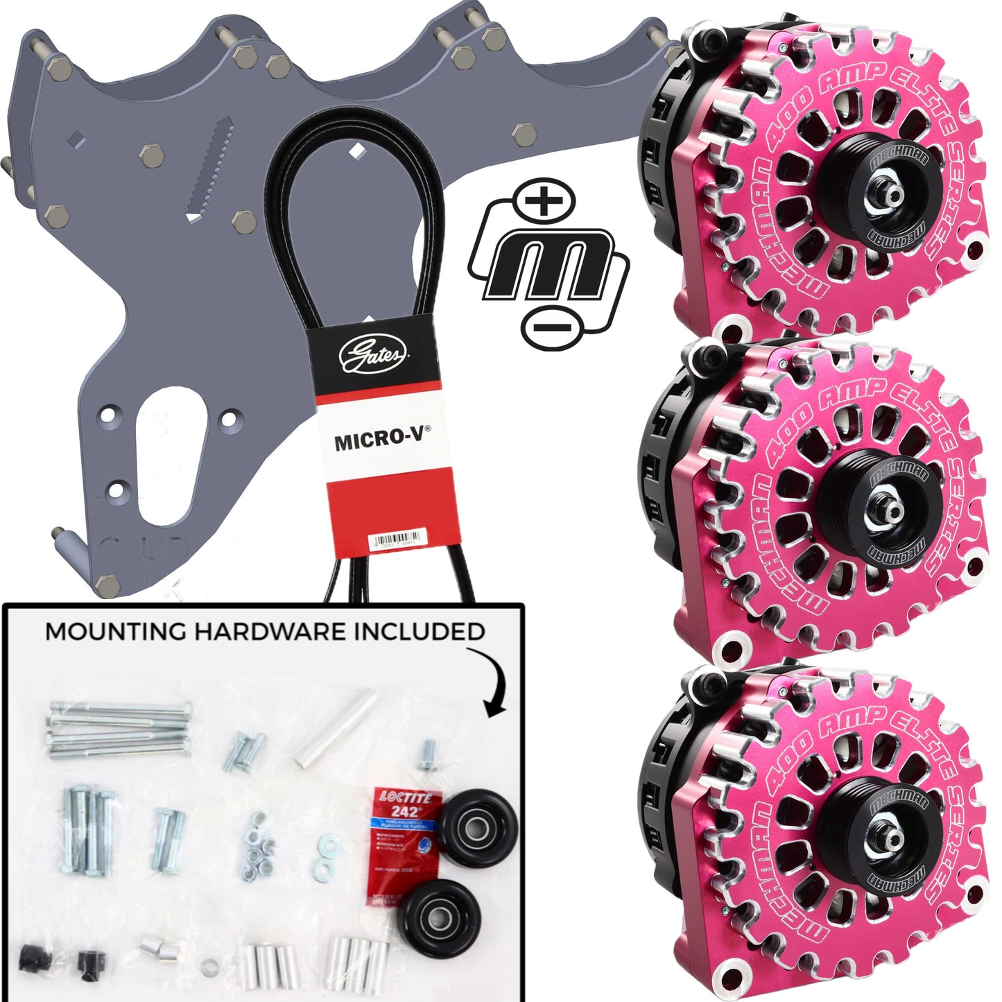 05-13 GM Trucks/SUV's Includes Three Alternators - Pink | D305PI | in 05-13 GM Trucks Includes Three Alternators | Brand Mechman