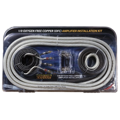 1/0 Gauge AWG Silver/Black OFC Amplifier Wire Kit
