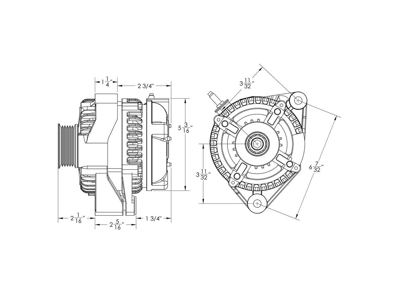 170 amp high output racing alternator for Toyota Supra 1JZ 2JZ - BLACK | 13546170B | in 1993 - 1998 | Brand Mechman