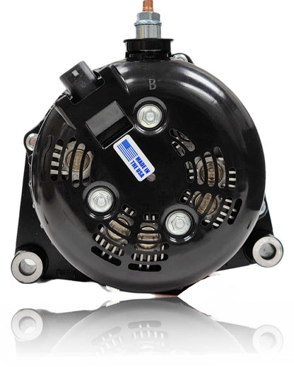 250 Amp Billet Racing Alternator for C7 Corvette - Black Anodized | B11794250B | in 2014-2019 | Brand Mechman