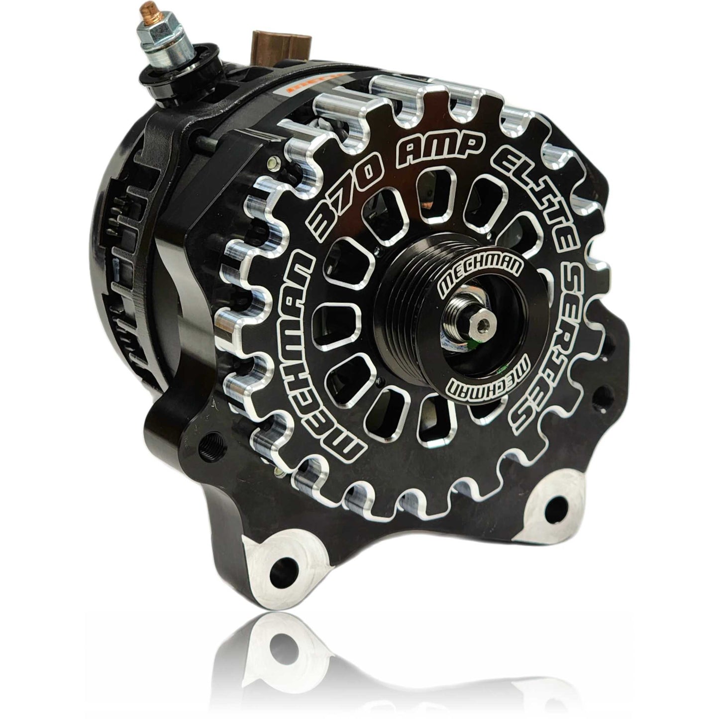 370-amp V-mount high output alternator for SOHC Ford Modular Engines | B11026370B | in 2006-2008 | Brand Mechman
