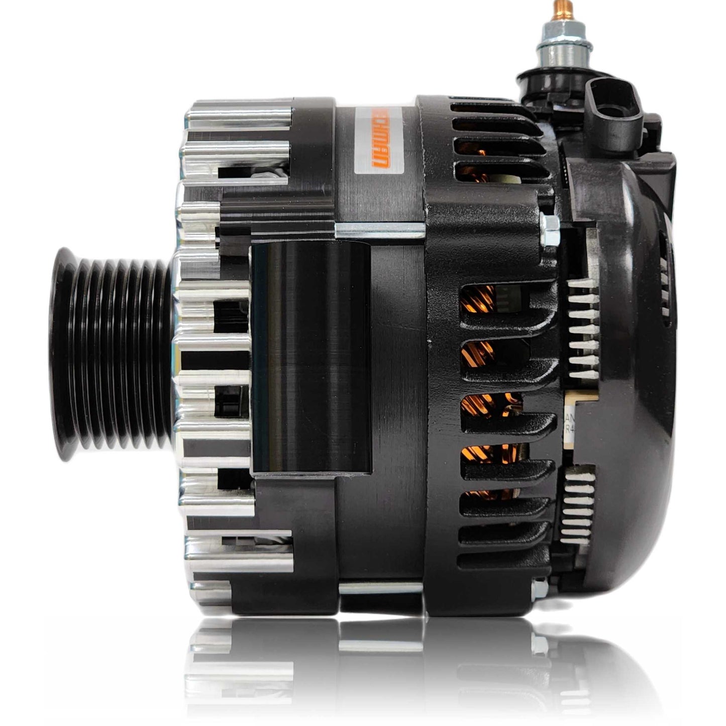 400 Amp Billet Elite series alternator for early Powerstroke Ford | B7768400B | in 1997-1998 | Brand Mechman