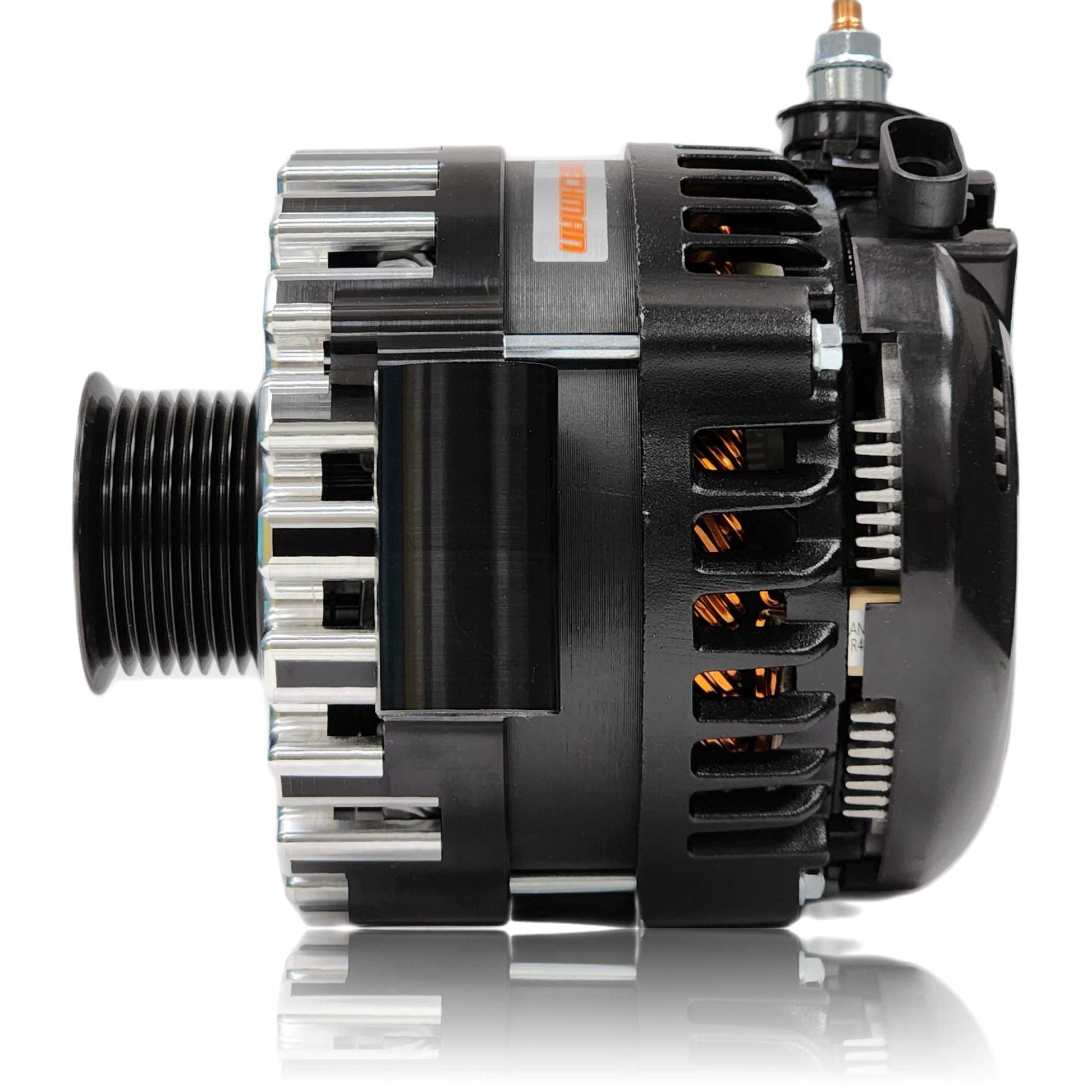 400 Amp Billet Elite series alternator for early Powerstroke Ford | B7768400B | in 1997-1998 | Brand Mechman