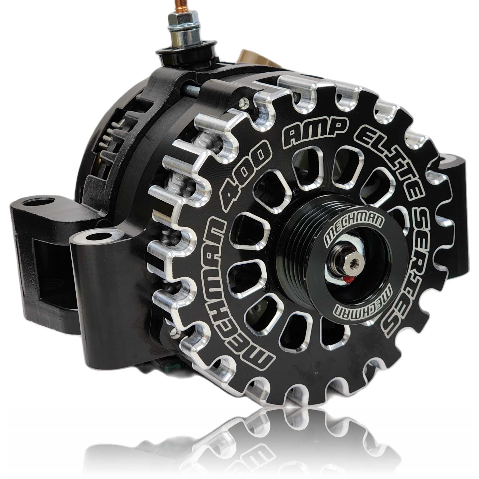 400 Amp Billet High Output Alternator Ford 6.2L Gas | B11641400B | in 2011 - 2014 | Brand Mechman