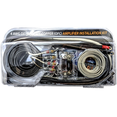 4 Gauge AWG Silver/Black OFC Amplifier Wire Kit