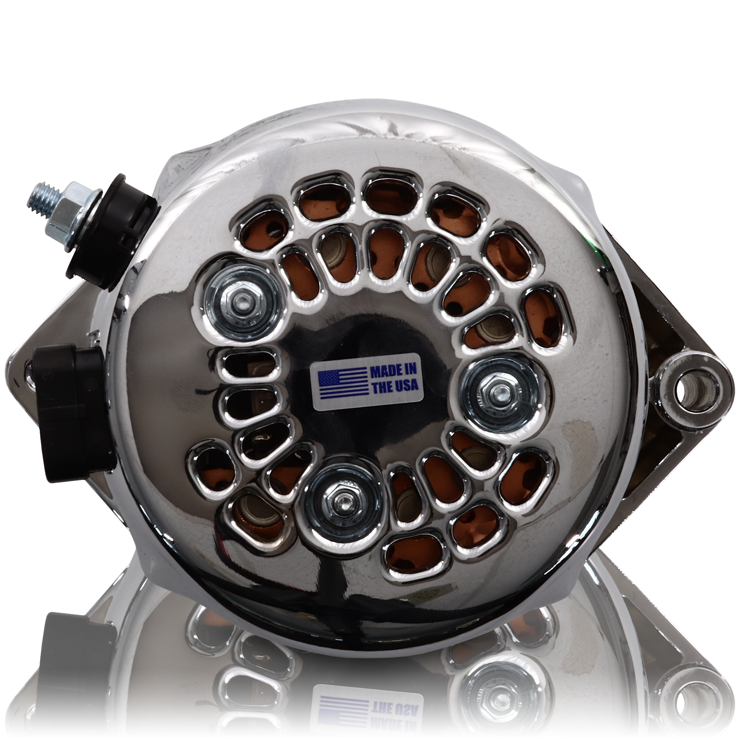 170 am racing alternator - 63-85 GM  - Chrome (includes 2 pulleys)
