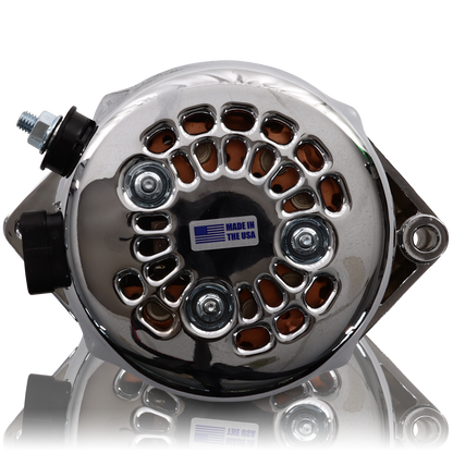 170 am racing alternator - 63-85 GM  - Chrome (includes 2 pulleys)