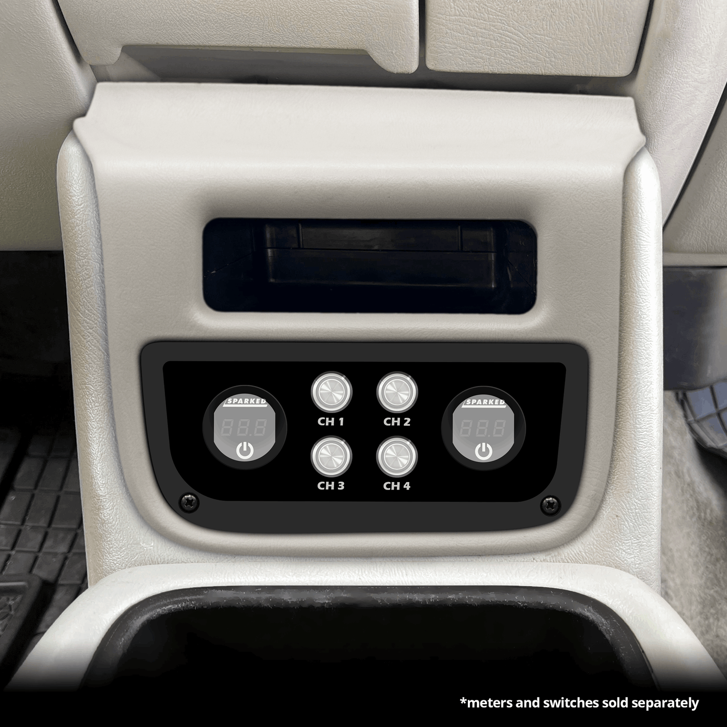 99-02 GM Full-Size Truck Center Console Switch Panel - 2 Sparked Meters