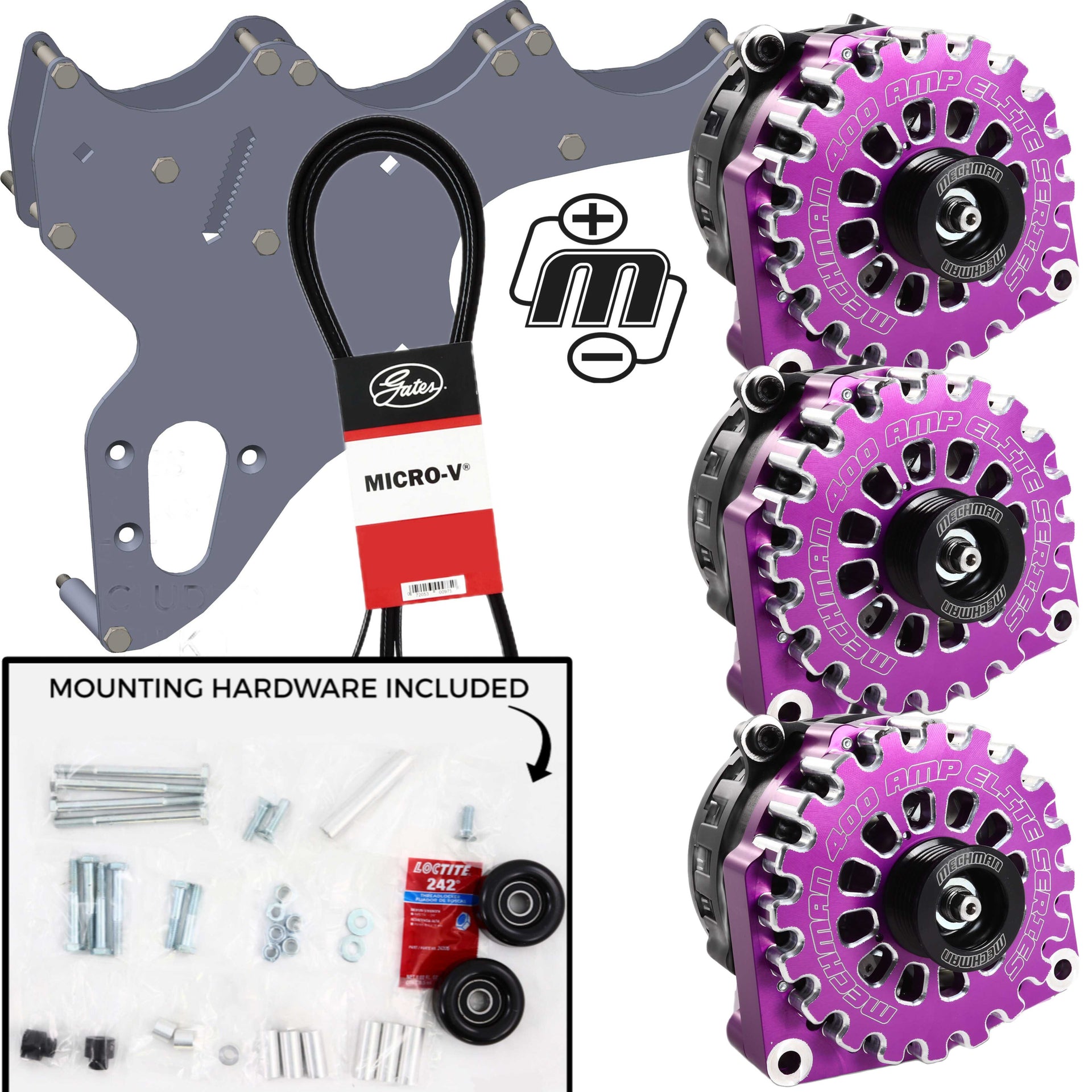 99-04 GM Trucks/SUV's Includes Three Alternators - Purple | D301PU | in 99-04 GM Trucks Includes Three Alternators | Brand Mechman