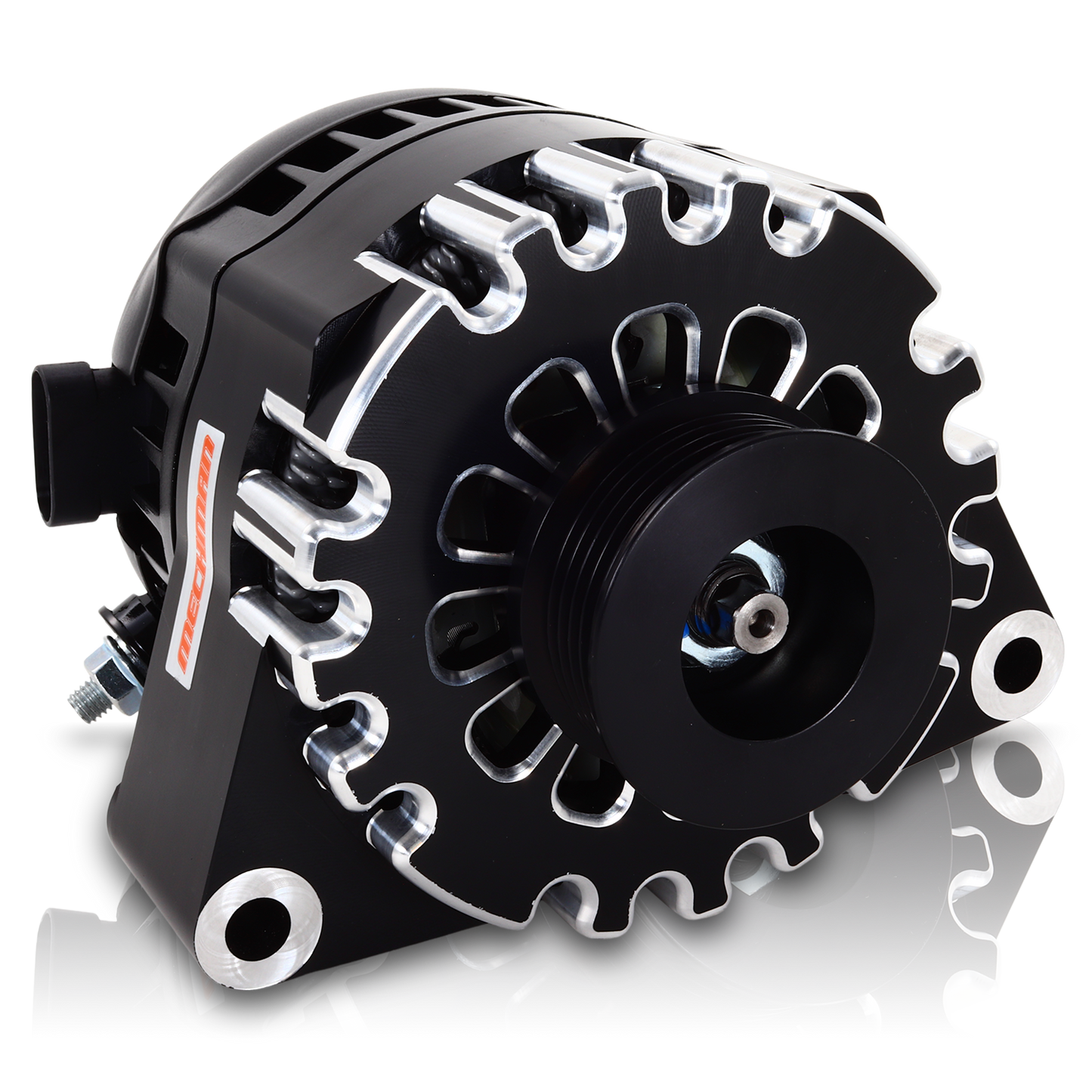 S Series Billet 170 AMP Racing Alternator For C6 Corvette - Black Anodized
