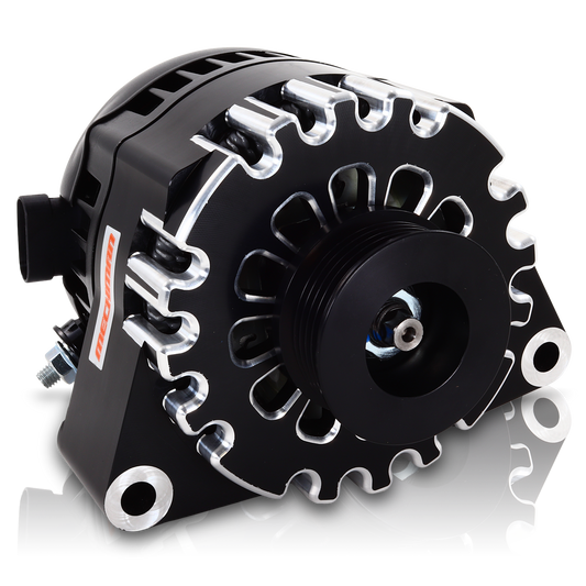 S Series Billet 170 AMP Racing Alternator For C6 Corvette - Black Anodized