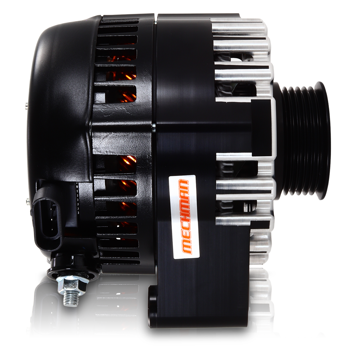 S Series Billet 170 AMP Racing Alternator For C6 Corvette - Black Anodized