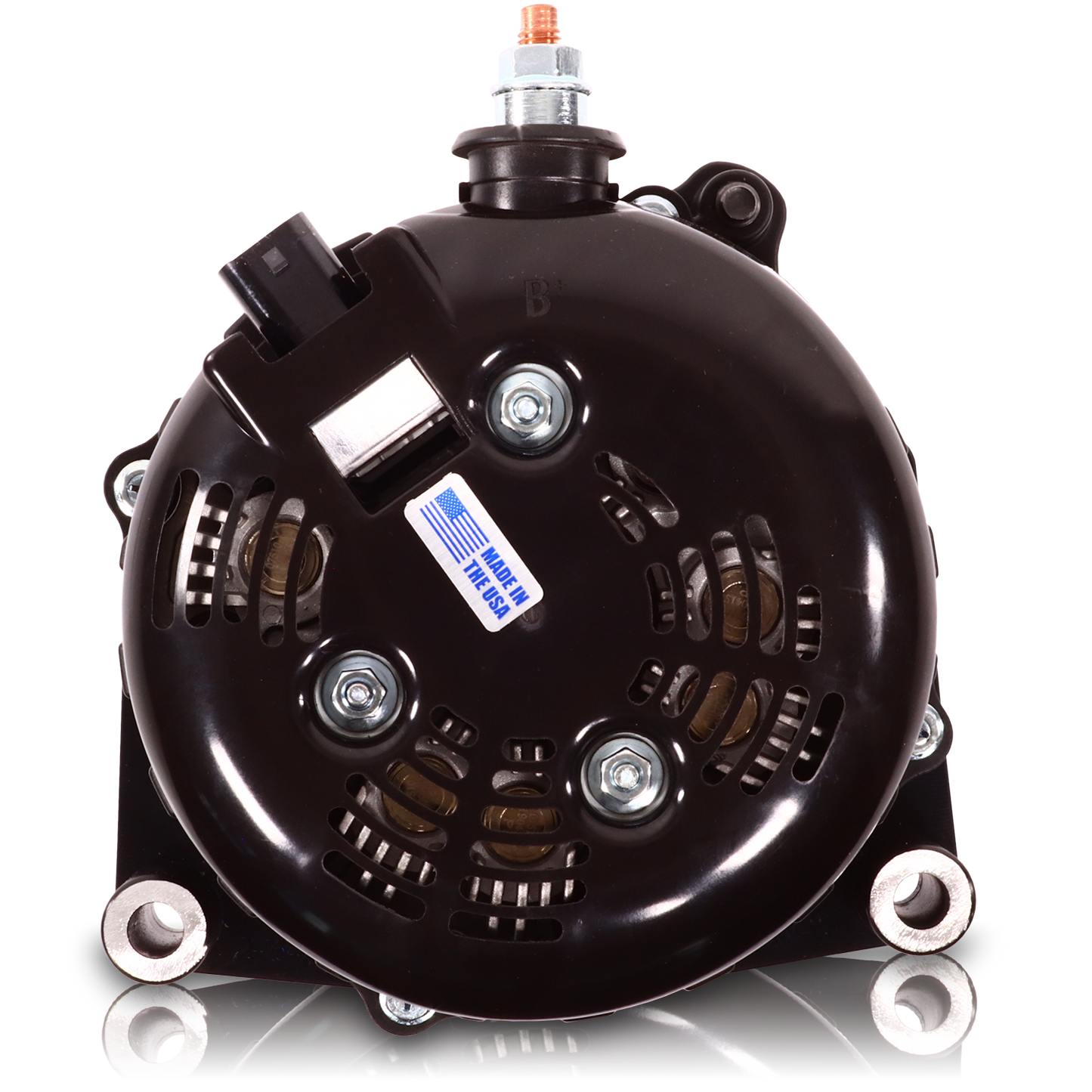 High output 370 Amp Black Billet  Alternator for 14-18 GM Silverado Sierra Suburban Tahoe Escalade