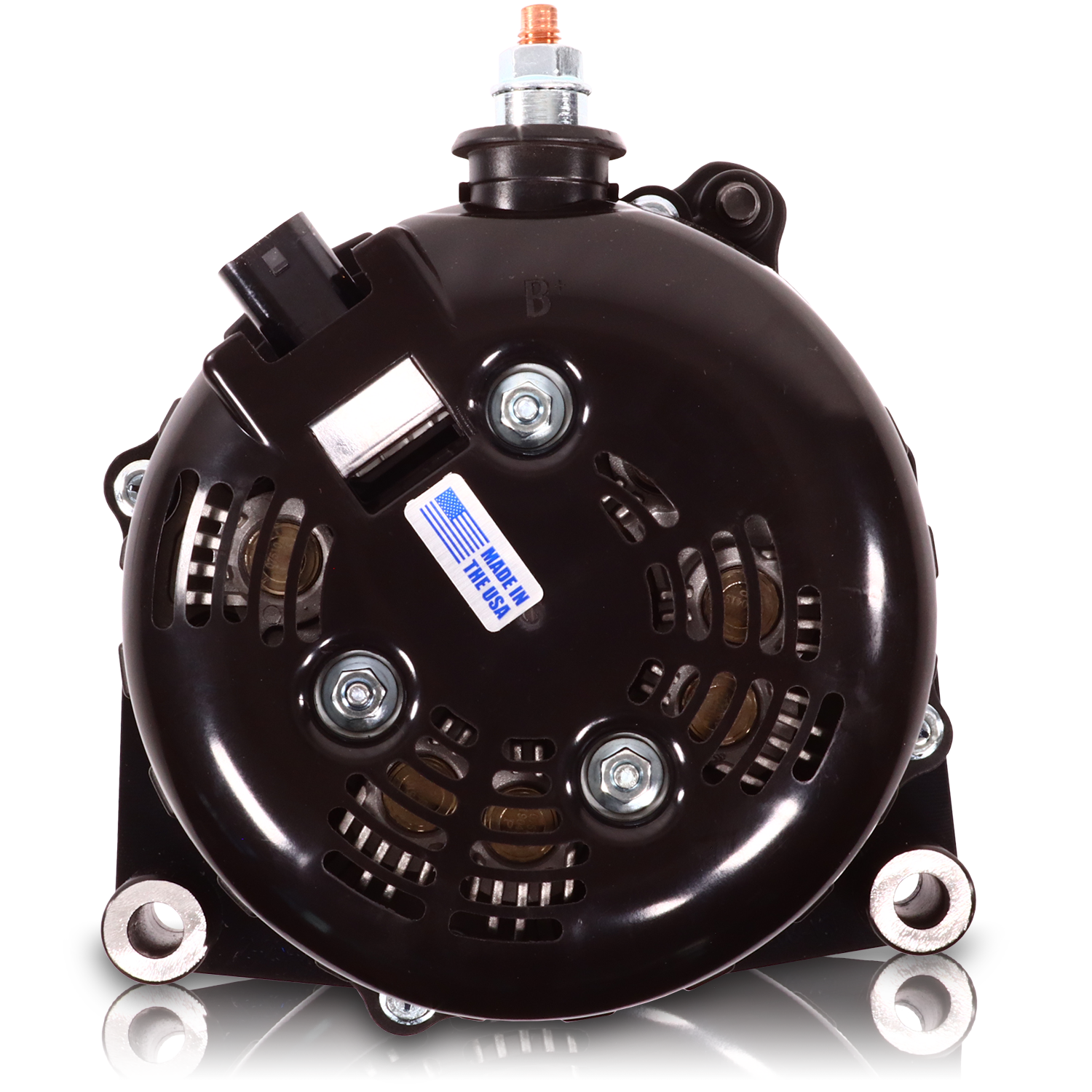 High output 370 Amp Red Billet  Alternator for 14-18 GM Silverado Sierra Suburban Tahoe Escalade