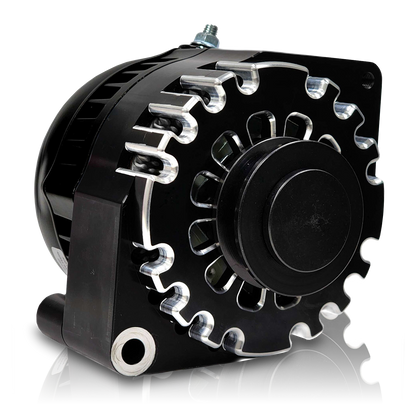 S Series Billet 240a racing alt - Early Ford - Black