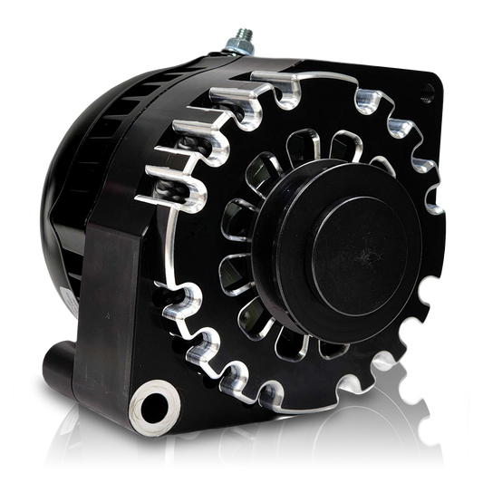 S Series Billet 240a racing alt - Early Ford - Black
