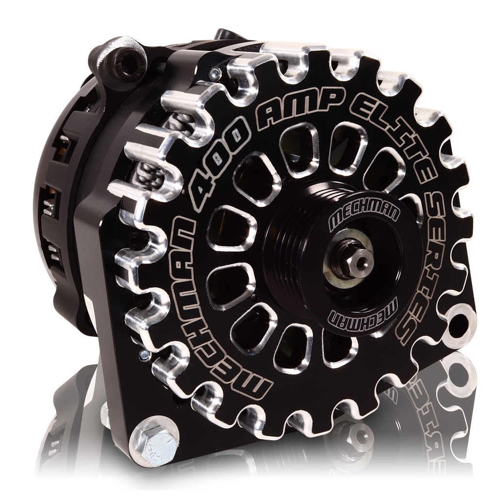 400 amp Elite series alternator for 88-95 GM Truck - Black