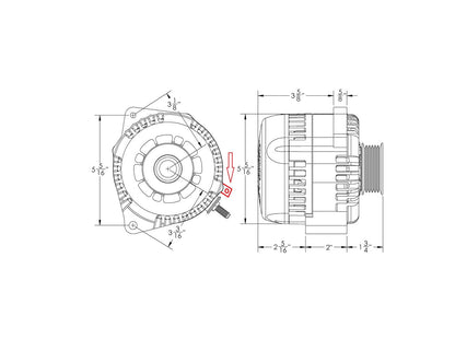 S Series 240A racing alt - replaces L mount CS130 - Machined