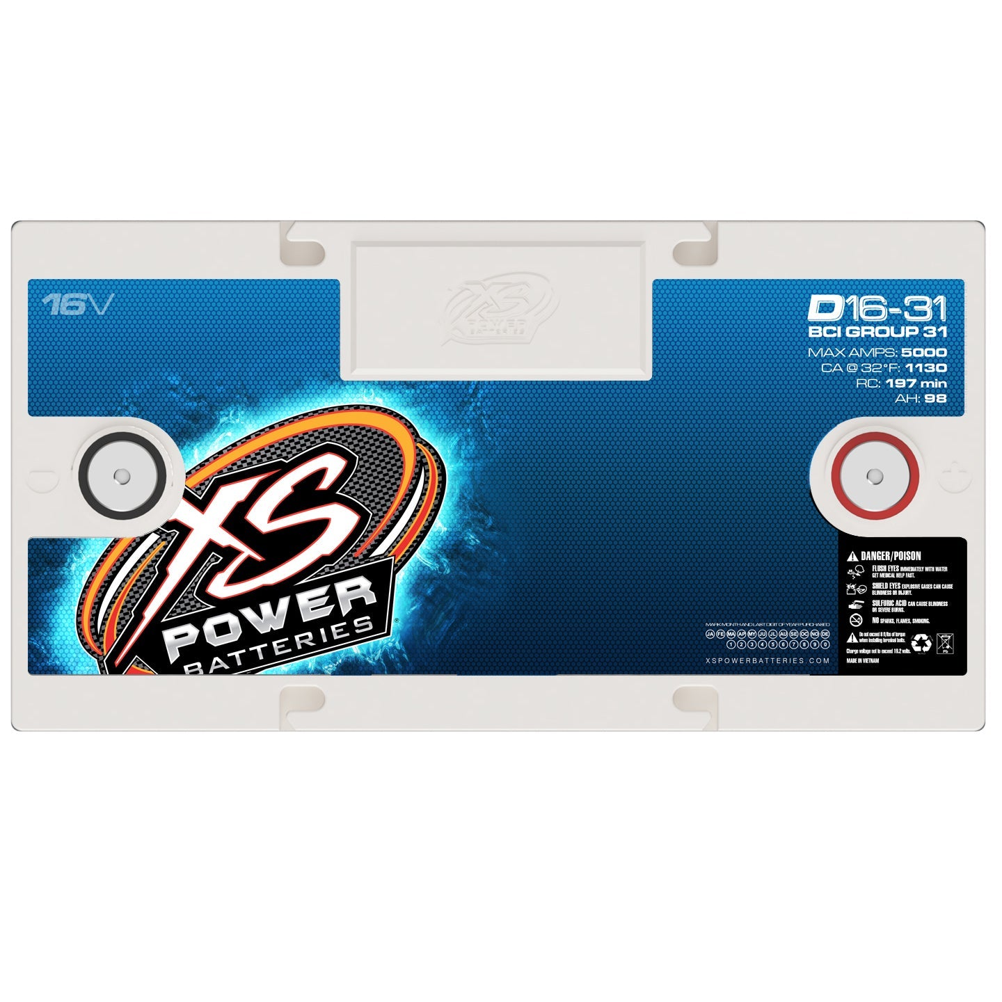 XS Power D16-31 Group 31 16V AGM Battery