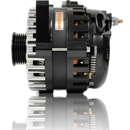 E Series Billet 250A alt - Fits 6/12 CS144 - BLACK finish | B7864250B | in 1986 - 1991 | Brand Mechman
