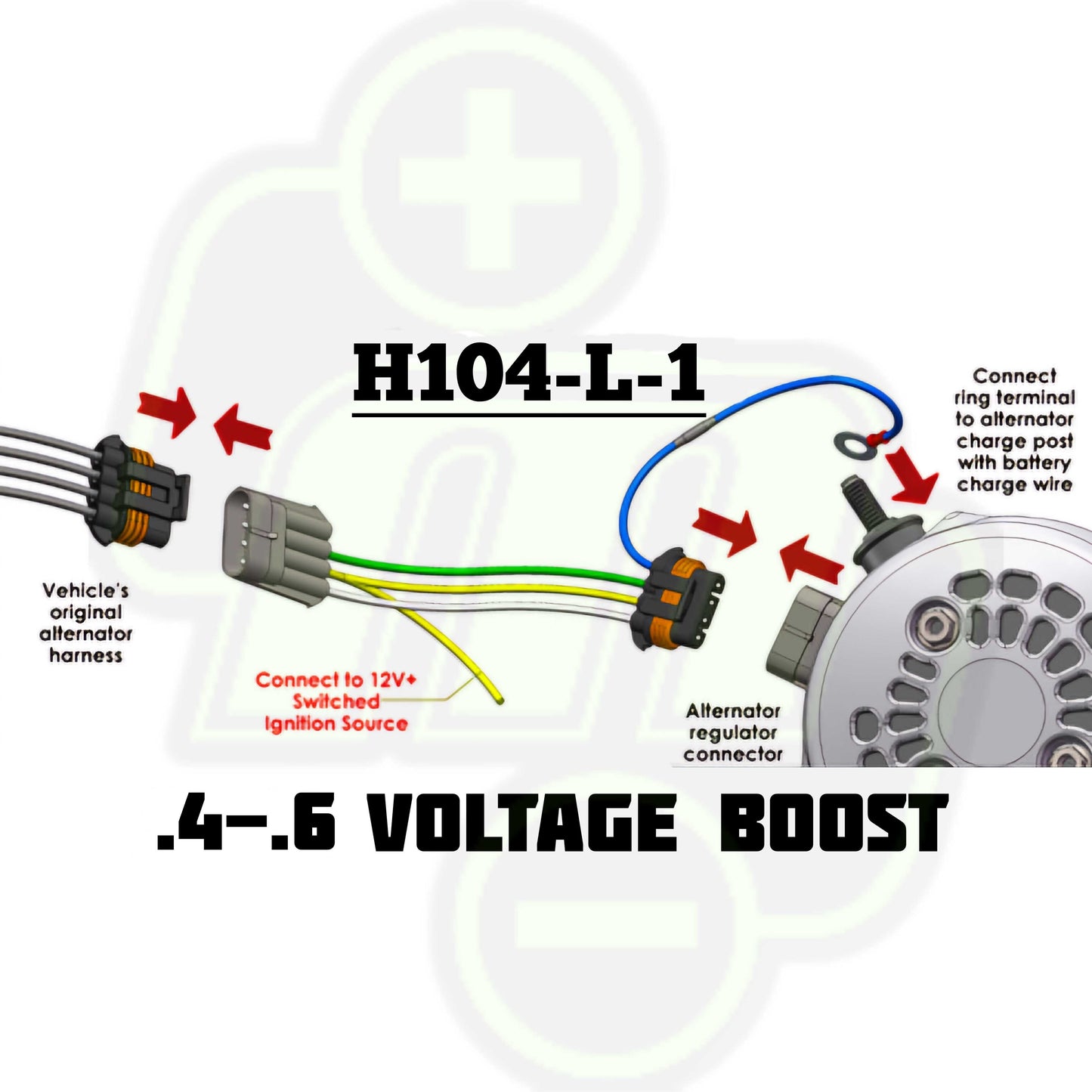 H104-L-1 Voltage boost harness for 1996-2004 GM trucks with HALF a volt increase for Lithium batteries | H104-L-1 | in Plugs and Harnesses | Brand Mechman