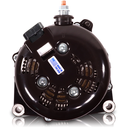 High Output 400A large case BILLET alternator for 2001-2007 GM truck 6.6l Diesel - side output stud - GOLD | B11348400GO | in Signature 400's | Brand Mechman
