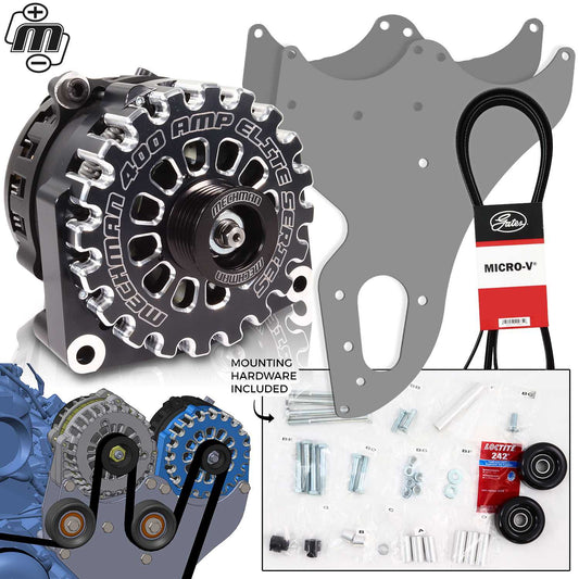 Mechman 400 Amp Black Dual Alternator Kit for 1999 - 2013 GM Trucks | D202 | in Dual Alternator Kits | Brand Mechman