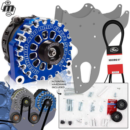 Mechman 400 Amp Dark Blue Dual Alternator Kit for 1999 - 2013 GM Trucks | D202DB | in Dual Alternator Kits | Brand Mechman