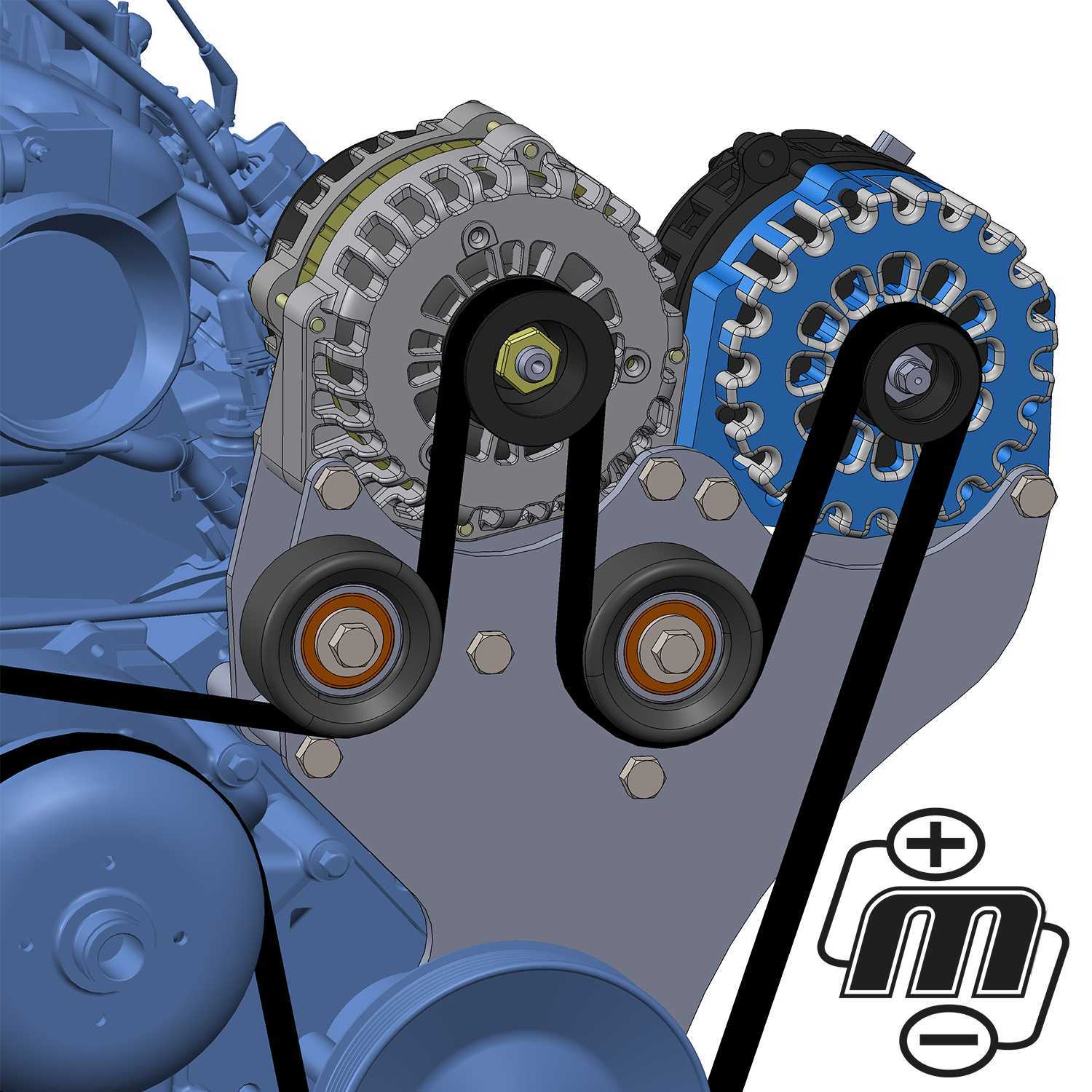 Mechman 400 Amp Purple Dual Alternator Kit for 1999 - 2013 GM Trucks | D202PU | in Dual Alternator Kits | Brand Mechman