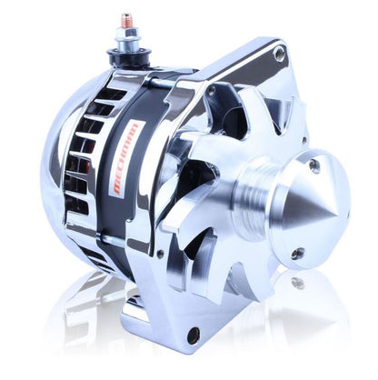 S Series 6 Phase High Output 240 Amp Alternator with 6.61" - Chrome w/March 1.75" Pulley and Fan