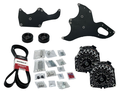 Dual Bracket Black 05-13 GM Trucks w/4.8L, 5.3L, 6.0L & 6.2L (Includes 1 x B8302370B & 1 x B8206400B)
