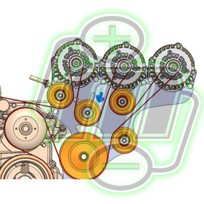 Triple Bracket late 99-13 GM Trucks w/4.8L, 5.3L, 6.0L & 6.2 | D300 | in 99-13 GM Trucks --- TRIPLE KIT ONLY --- | Brand Mechman
