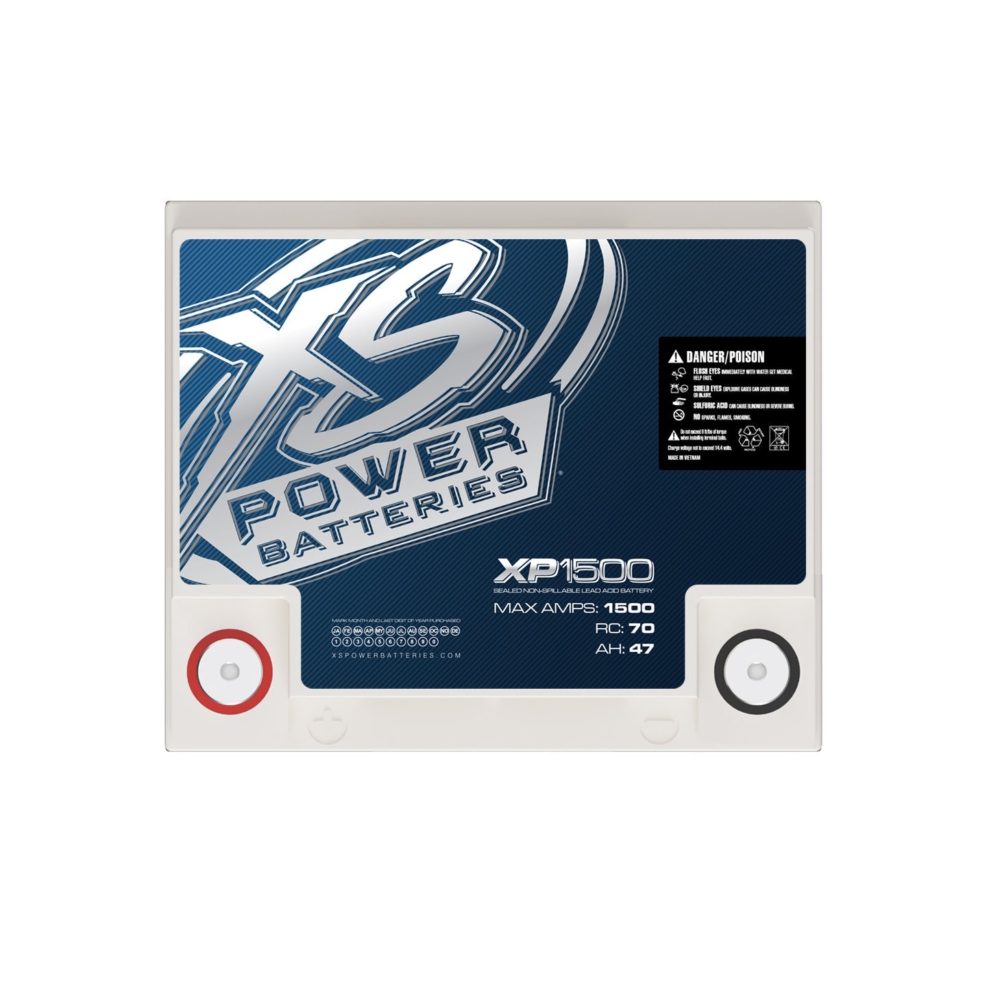 XS Power XP1500 12V AGM Secondary Reserve Battery