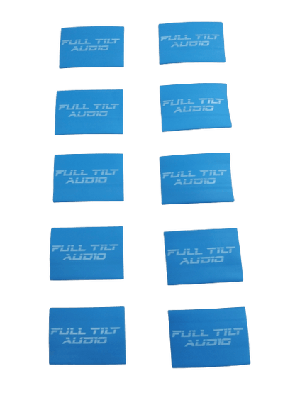 Full Tilt Audio 1/0 AWG Heat Shrink With Full Tilt Logo- 10 Pack - Blue