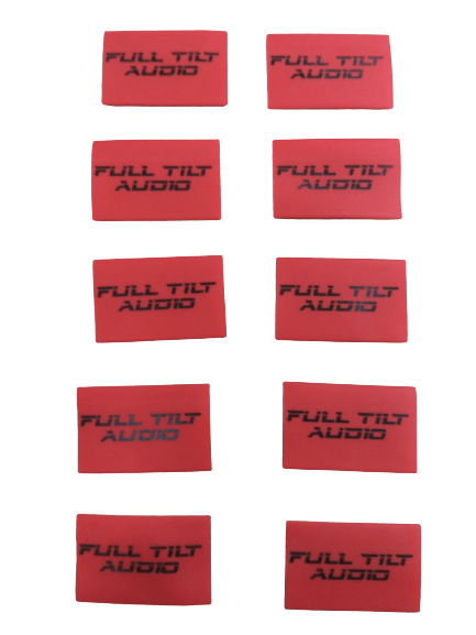 Full Tilt Audio 1/0 AWG Heat Shrink With Full Tilt Logo- 10 Pack - Red