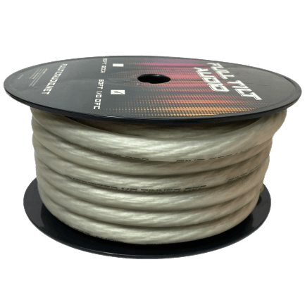 Full Tilt 50' 1/0 AWG OFC Power/Ground Cable - Clear