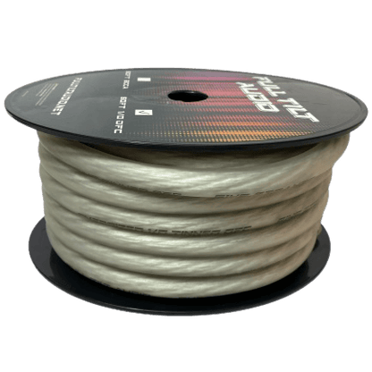 Full Tilt 50' 1/0 AWG OFC Power/Ground Cable - Clear