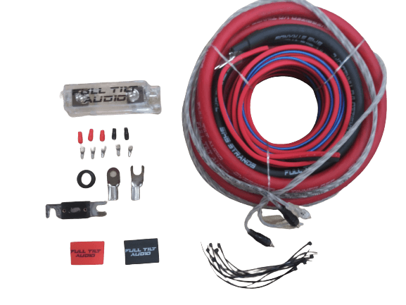 Full Tilt Audio 1/0 AWG OFC Amplifier Wire Kits - White/Black