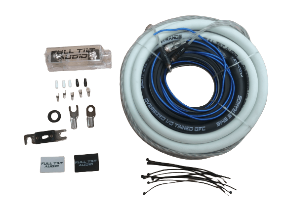 Full Tilt Audio 1/0 AWG OFC Amplifier Wire Kits - Blue/Black