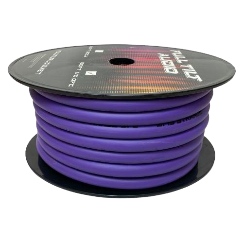Full Tilt 50' 1/0 AWG OFC Power/Ground Cable - Purple