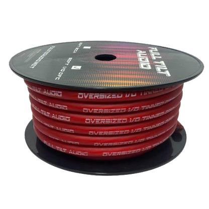 Full Tilt 50' 1/0 AWG OFC Power/Ground Cable - Clear