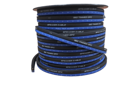 Full Tilt Audio 100' 12 AWG 100% OFC Speaker Wire - Blue/Black