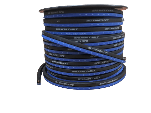 Full Tilt Audio 100' 12 AWG 100% OFC Speaker Wire - Teal/Black