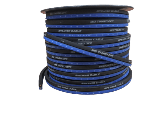 Full Tilt Audio 100' 12 AWG 100% OFC Speaker Wire - Teal/Black
