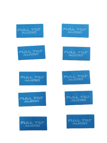 Full Tilt Audio 4 AWG Heat Shrink With Full Tilt Logo- 10 Pack - Blue