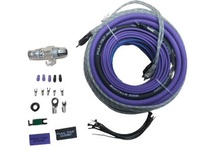 Full Tilt Audio 4 AWG OFC Amplifier Wire Kits - Teal/Black